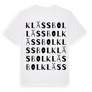 Klässbol ordlek t-shirt – ekologisk bomull t-shirt från Pinshirt