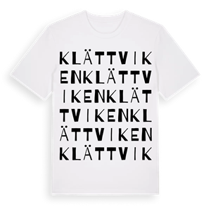 Klättviken ordlek t-shirt – ekologisk bomull t-shirt från PinShirt