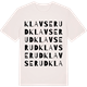 Vintage White t-shirt med Klavserud ordlek t-shirt