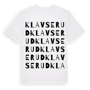 Klavserud ordlek t-shirt – ekologisk bomull t-shirt från PinShirt