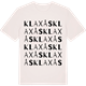 Vintage White t-shirt med Klaxås ordlek t-shirt