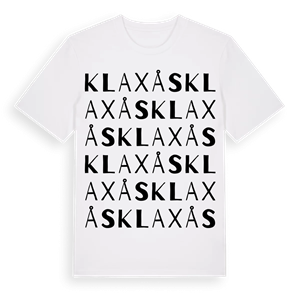 Klaxås ordlek t-shirt – ekologisk bomull t-shirt från Pinshirt