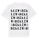 White t-shirt med Klevane ordlek t-shirt