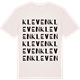 Vintage White t-shirt med Kleven ordlek t-shirt