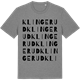 Mid Heather Gray t-shirt med Klingerud ordlek t-shirt