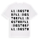 White t-shirt med Klingstorp ordlek t-shirt