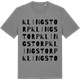 Mid Heather Gray t-shirt med Klingstorp ordlek t-shirt