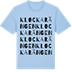 Blue Soul t-shirt med Klockarängen ordlek t-shirt