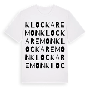 Klockaremon ordlek t-shirt – ekologisk bomull t-shirt från PinShirt