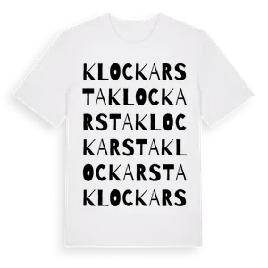 Klockarsta ordlek t-shirt – ekologisk bomull t-shirt från Pinshirt