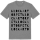 Mid Heather Gray t-shirt med Klockartorpet ordlek t-shirt