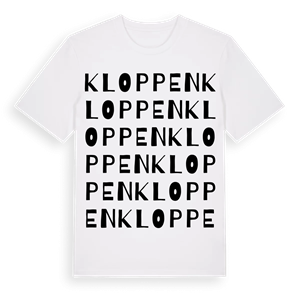 Kloppen ordlek t-shirt – ekologisk bomull t-shirt från PinShirt