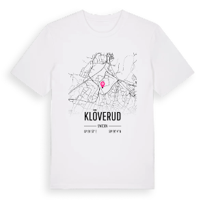 Klöverud karta t-shirt – ekologisk bomull t-shirt från PinShirt
