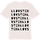 Vintage White t-shirt med Klovsten ordlek t-shirt
