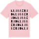 Pink Cotton t-shirt med Klubberud ordlek t-shirt