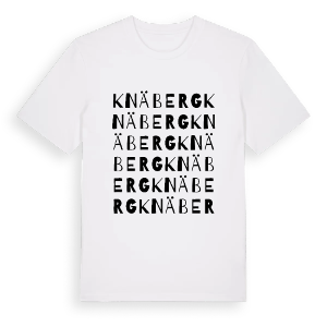 Knäberg ordlek t-shirt – ekologisk bomull t-shirt från PinShirt