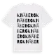 White t-shirt med Knäberg ordlek t-shirt