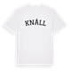 White t-shirt med Knåll böjd t-shirt