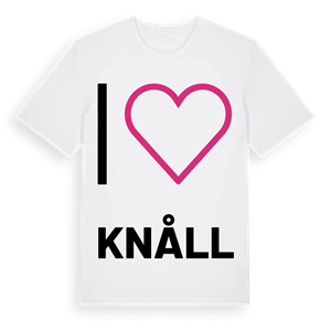 Jag älskar Knåll t-shirt stort tryck – ekologisk bomull t-shirt från PinShirt