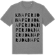 Mid Heather Gray t-shirt med Knaperud ordlek t-shirt