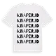 White t-shirt med Knaperud ordlek t-shirt