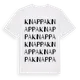 White t-shirt med Knappa ordlek t-shirt