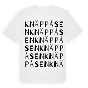 Knäppåsen ordlek t-shirt – ekologisk bomull t-shirt från Pinshirt