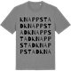 Mid Heather Gray t-shirt med Knappstad ordlek t-shirt