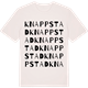 Vintage White t-shirt med Knappstad ordlek t-shirt