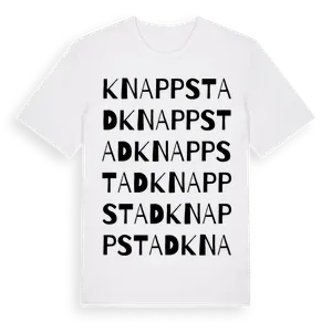 Knappstad ordlek t-shirt – ekologisk bomull t-shirt från Pinshirt