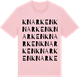 Pink Cotton t-shirt med Knarken ordlek t-shirt