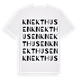 White t-shirt med Knekthusen ordlek t-shirt
