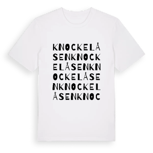 Knockelåsen ordlek t-shirt – ekologisk bomull t-shirt från PinShirt