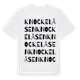 White t-shirt med Knockelåsen ordlek t-shirt