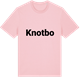 Pink Cotton t-shirt med Knotbo fetstil t-shirt