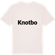 Vintage White t-shirt med Knotbo fetstil t-shirt