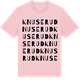 Pink Cotton t-shirt med Knuserud ordlek t-shirt