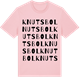 Pink Cotton t-shirt med Knutsbol ordlek t-shirt