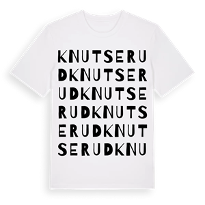 Knutserud ordlek t-shirt – ekologisk bomull t-shirt från Pinshirt