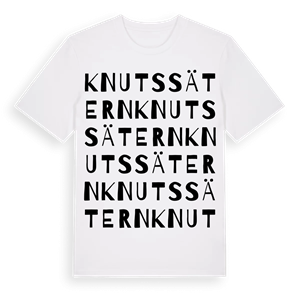Knutssätern ordlek t-shirt – ekologisk bomull t-shirt från PinShirt