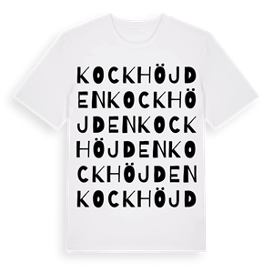 Kockhöjden ordlek t-shirt – ekologisk bomull t-shirt från Pinshirt