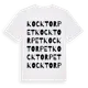 White t-shirt med Kocktorpet ordlek t-shirt