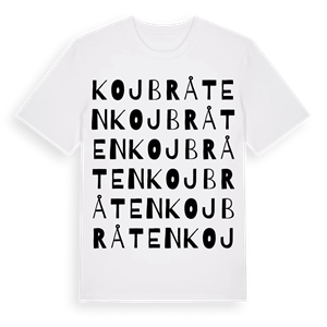 Kojbråten ordlek t-shirt – ekologisk bomull t-shirt från PinShirt