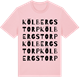 Pink Cotton t-shirt med Kölbergstorp ordlek t-shirt