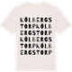 Vintage White t-shirt med Kölbergstorp ordlek t-shirt