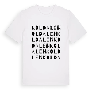 Koldalen ordlek t-shirt – ekologisk bomull t-shirt från PinShirt