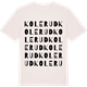 Vintage White t-shirt med Kolerud ordlek t-shirt