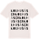 Vintage White t-shirt med Kolhusåsen ordlek t-shirt