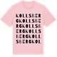 Pink Cotton t-shirt med Kollsberg ordlek t-shirt