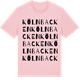 Pink Cotton t-shirt med Kölnbacken ordlek t-shirt